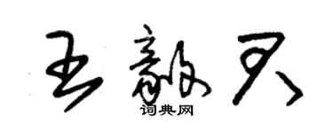 朱锡荣王毅君草书个性签名怎么写