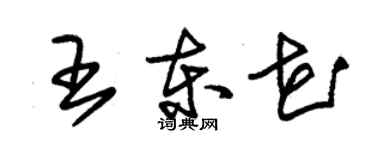 朱锡荣王东花草书个性签名怎么写