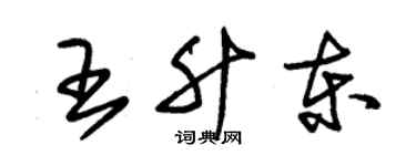 朱锡荣王升东草书个性签名怎么写