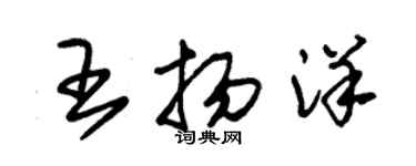 朱锡荣王扬洋草书个性签名怎么写