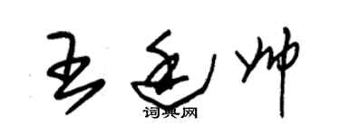 朱锡荣王廷帅草书个性签名怎么写