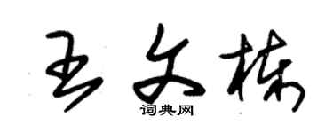 朱锡荣王文栋草书个性签名怎么写