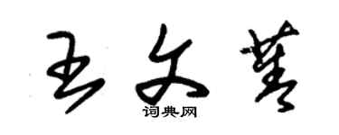 朱锡荣王文菁草书个性签名怎么写