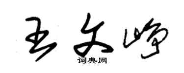 朱锡荣王文峥草书个性签名怎么写