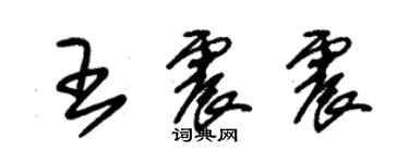 朱锡荣王震震草书个性签名怎么写