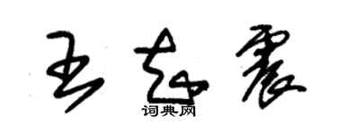朱锡荣王知震草书个性签名怎么写