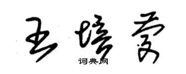 朱锡荣王培庆草书个性签名怎么写