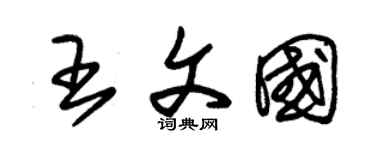 朱锡荣王文国草书个性签名怎么写