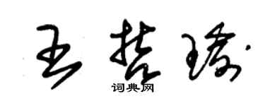 朱锡荣王哲瑜草书个性签名怎么写