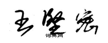 朱锡荣王坚密草书个性签名怎么写