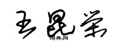 朱锡荣王昆荣草书个性签名怎么写