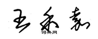 朱锡荣王禾嘉草书个性签名怎么写