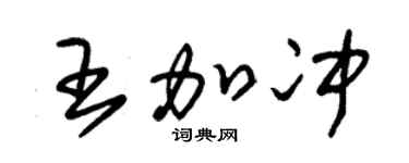 朱锡荣王加冲草书个性签名怎么写