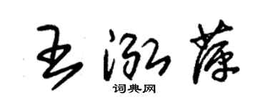 朱锡荣王泓萍草书个性签名怎么写