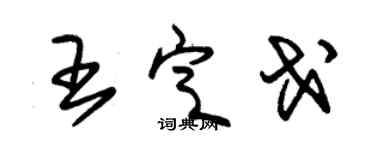 朱锡荣王定戈草书个性签名怎么写