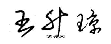 朱锡荣王升琼草书个性签名怎么写