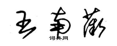 朱锡荣王南薇草书个性签名怎么写