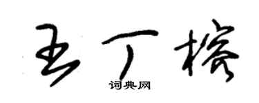 朱锡荣王丁榕草书个性签名怎么写