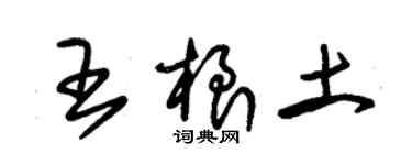 朱锡荣王根土草书个性签名怎么写