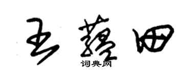 朱锡荣王蕴田草书个性签名怎么写