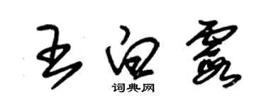 朱锡荣王白霞草书个性签名怎么写