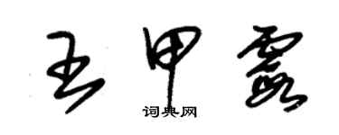 朱锡荣王甲霞草书个性签名怎么写