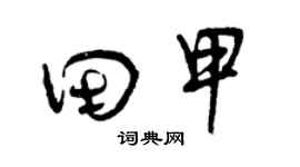 曾庆福田甲草书个性签名怎么写