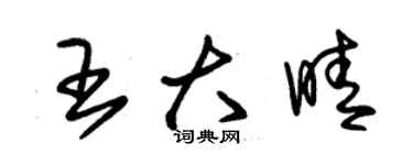 朱锡荣王大晴草书个性签名怎么写