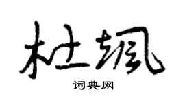 曾庆福杜飒草书个性签名怎么写