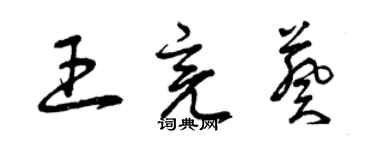 曾庆福王亮葵草书个性签名怎么写