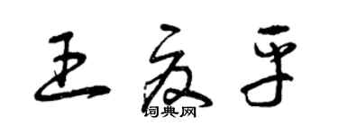 曾庆福王夏平草书个性签名怎么写