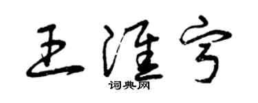 曾庆福王淮宁草书个性签名怎么写