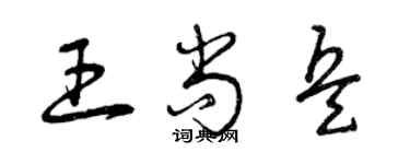 曾庆福王尚兵草书个性签名怎么写