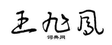 曾庆福王旭凤草书个性签名怎么写