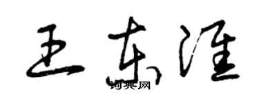 曾庆福王东淮草书个性签名怎么写