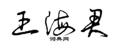 曾庆福王海君草书个性签名怎么写