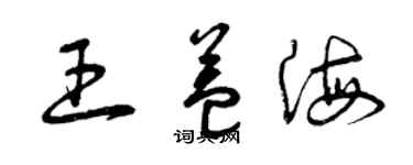 曾庆福王益海草书个性签名怎么写