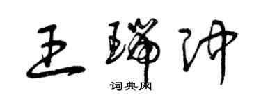 曾庆福王瑞冲草书个性签名怎么写