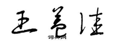 曾庆福王益佳草书个性签名怎么写