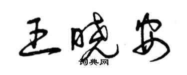 曾庆福王晓安草书个性签名怎么写