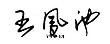 朱锡荣王凤池草书个性签名怎么写