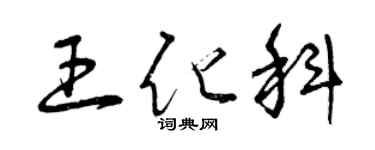 曾庆福王化科草书个性签名怎么写