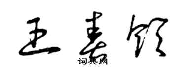 曾庆福王春领草书个性签名怎么写
