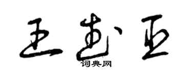 曾庆福王武臣草书个性签名怎么写