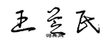 曾庆福王芝民草书个性签名怎么写