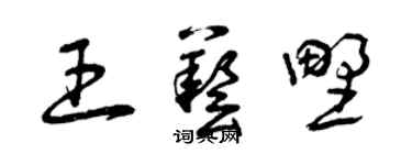 曾庆福王艺野草书个性签名怎么写