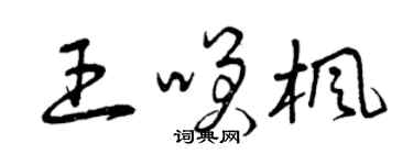 曾庆福王笑枫草书个性签名怎么写