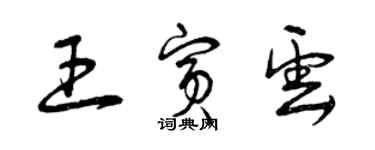 曾庆福王宾云草书个性签名怎么写
