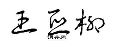 曾庆福王亚柳草书个性签名怎么写