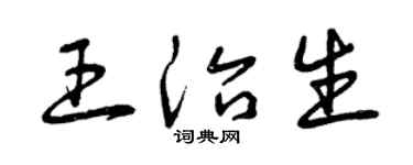 曾庆福王治生草书个性签名怎么写